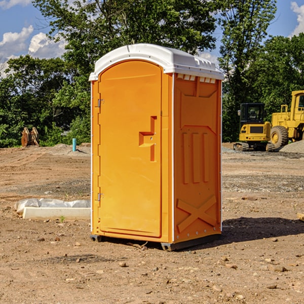 how often are the porta potties cleaned and serviced during a rental period in Remus Michigan